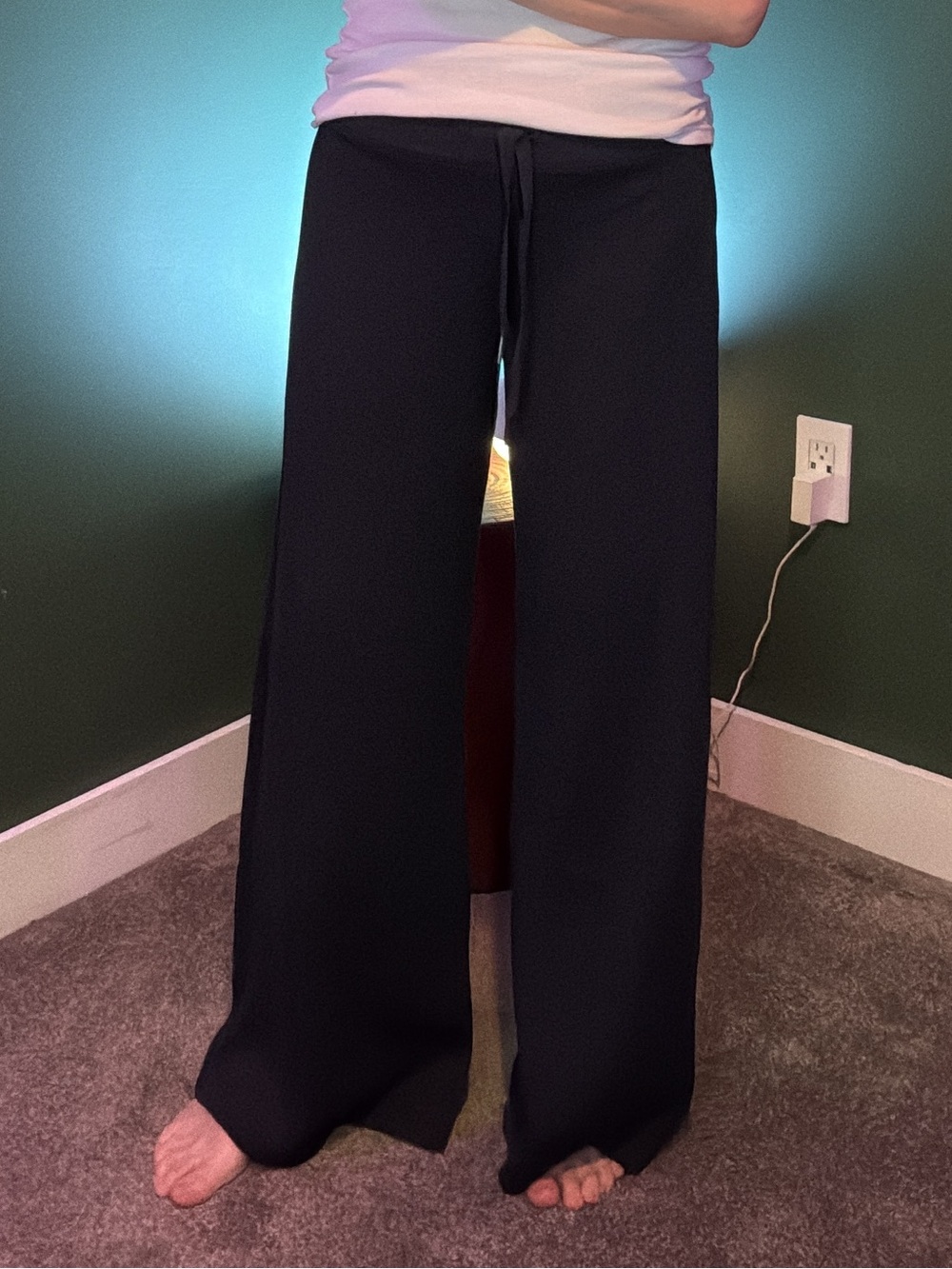 SPANX AirEssentials Navy Wide-Leg Pants